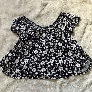 Eclipse Floral Printed Top – Size M | Off Shoulder| Flowy Fit |